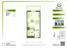 1 pokój, mieszkanie 32,55 m², piętro 1, oferta nr 01.M.18, Dom Architekta , Łódź, Śródmieście, Śródmieście, ul. Wierzbowa 28
