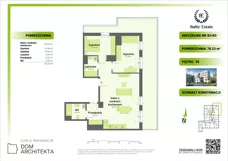 3 pokoje, mieszkanie 78,23 m², piętro 5, oferta nr 05.M.82+83, Dom Architekta , Łódź, Śródmieście, Śródmieście, ul. Wierzbowa 28