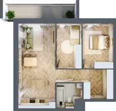 3 pokoje, mieszkanie 67,86 m², piętro 1, oferta nr D15, Nowa Częstochowa Małopolska, Częstochowa, Częstochówka-Parkitka, ul. Małopolska