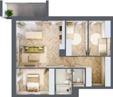 4 pokoje, mieszkanie 76,48 m², piętro 1, oferta nr E11, Nowa Częstochowa Małopolska, Częstochowa, Częstochówka-Parkitka, ul. Małopolska