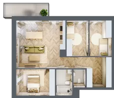 4 pokoje, mieszkanie 76,48 m², piętro 2, oferta nr E20, Nowa Częstochowa Małopolska, Częstochowa, Częstochówka-Parkitka, ul. Małopolska