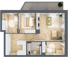 4 pokoje, mieszkanie 67,98 m², piętro 1, oferta nr 5, Nowy Sosnowiec, Sosnowiec, Zagórze, ul. Braci Mieroszewskich