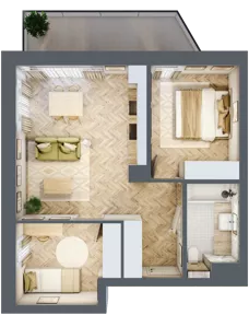 3 pokoje, mieszkanie 51,82 m², piętro 1, oferta nr 10, Nowy Sosnowiec, Sosnowiec, Zagórze, ul. Braci Mieroszewskich