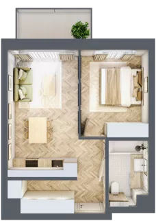 2 pokoje, mieszkanie 40,16 m², piętro 3, oferta nr 21, Nowy Sosnowiec, Sosnowiec, Zagórze, ul. Braci Mieroszewskich