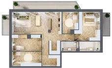 5 pokoi, mieszkanie 133,14 m², piętro 4, oferta nr 26, Nowy Sosnowiec, Sosnowiec, Zagórze, ul. Braci Mieroszewskich
