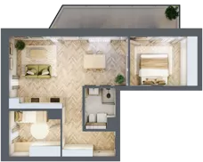 3 pokoje, mieszkanie 55,15 m², piętro 3, oferta nr 50, Nowy Sosnowiec, Sosnowiec, Zagórze, ul. Braci Mieroszewskich