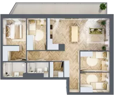 5 pokoi, mieszkanie 92,07 m², piętro 4, oferta nr 54, Nowy Sosnowiec, Sosnowiec, Zagórze, ul. Braci Mieroszewskich