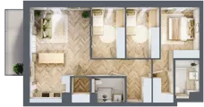 4 pokoje, mieszkanie 81,71 m², piętro 1, oferta nr 33, Nowy Sosnowiec, Sosnowiec, Zagórze, ul. Braci Mieroszewskich