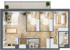 4 pokoje, mieszkanie 81,71 m², piętro 2, oferta nr 40, Nowy Sosnowiec, Sosnowiec, Zagórze, ul. Braci Mieroszewskich