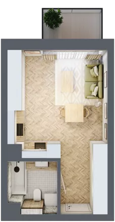 1 pokój, mieszkanie 28,83 m², piętro 1, oferta nr 31, Nowy Sosnowiec, Sosnowiec, Zagórze, ul. Braci Mieroszewskich