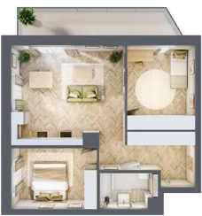 3 pokoje, mieszkanie 64,51 m², piętro 1, oferta nr 32, Nowy Sosnowiec, Sosnowiec, Zagórze, ul. Braci Mieroszewskich