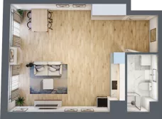 1 pokój, apartament 42,25 m², piętro 1, oferta nr A-42, Cieszyńska 9, Kraków, Stare Miasto, Łobzów, ul. Cieszyńska 9
