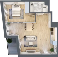 2 pokoje, apartament 50,21 m², piętro 1, oferta nr A-47, Cieszyńska 9, Kraków, Stare Miasto, Łobzów, ul. Cieszyńska 9