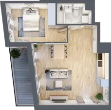 2 pokoje, apartament 47,09 m², piętro 2, oferta nr A-54, Cieszyńska 9, Kraków, Stare Miasto, Łobzów, ul. Cieszyńska 9