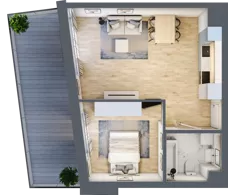 2 pokoje, apartament 43,20 m², parter, oferta nr B-1, Cieszyńska 9, Kraków, Stare Miasto, Łobzów, ul. Cieszyńska 9
