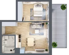2 pokoje, apartament 40,93 m², parter, oferta nr B-5, Cieszyńska 9, Kraków, Stare Miasto, Łobzów, ul. Cieszyńska 9