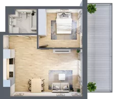 2 pokoje, mieszkanie 46,20 m², parter, oferta nr B-6, Cieszyńska 9, Kraków, Stare Miasto, Łobzów, ul. Cieszyńska 9