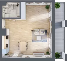 1 pokój, mieszkanie 47,72 m², piętro 1, oferta nr B-17, Cieszyńska 9, Kraków, Stare Miasto, Łobzów, ul. Cieszyńska 9