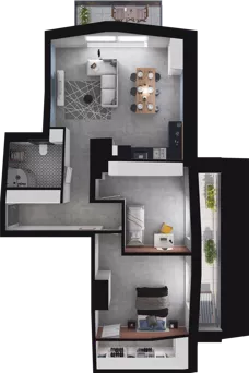 3 pokoje, mieszkanie 65,50 m², piętro 3, oferta nr A16, Apartamenty Tabelowa, Łódź, Górna, ul. Tabelowa 27