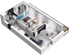 3 pokoje, mieszkanie 64,00 m², piętro 1, oferta nr A7, Apartamenty Tabelowa, Łódź, Górna, ul. Tabelowa 27