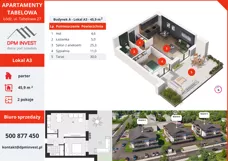 2 pokoje, mieszkanie 45,90 m², parter, oferta nr A3, Apartamenty Tabelowa, Łódź, Górna, ul. Tabelowa 27