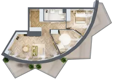 3 pokoje, mieszkanie 69,10 m², piętro 6, oferta nr A77, Drago, Kraków, Bronowice, Górka Narodowa, ul. Stefana Banacha