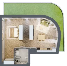 1 pokój, mieszkanie 58,68 m², parter, oferta nr A1, Drago, Kraków, Bronowice, Górka Narodowa, ul. Stefana Banacha