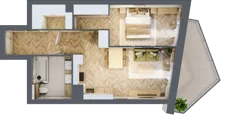 2 pokoje, mieszkanie 50,21 m², piętro 1, oferta nr A15, Drago, Kraków, Bronowice, Górka Narodowa, ul. Stefana Banacha