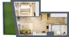 2 pokoje, mieszkanie 37,76 m², parter, oferta nr A11, Drago, Kraków, Bronowice, Górka Narodowa, ul. Stefana Banacha