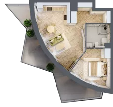 2 pokoje, mieszkanie 49,46 m², piętro 1, oferta nr A18, Drago, Kraków, Bronowice, Górka Narodowa, ul. Stefana Banacha