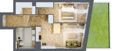 2 pokoje, mieszkanie 50,21 m², parter, oferta nr A3, Drago, Kraków, Bronowice, Górka Narodowa, ul. Stefana Banacha