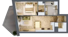 2 pokoje, mieszkanie 47,38 m², piętro 1, oferta nr A21, Drago, Kraków, Bronowice, Górka Narodowa, ul. Stefana Banacha