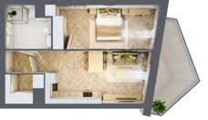 2 pokoje, mieszkanie 46,46 m², piętro 1, oferta nr A17, Drago, Kraków, Bronowice, Górka Narodowa, ul. Stefana Banacha