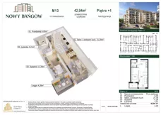 2 pokoje, mieszkanie 42,94 m², piętro 1, oferta nr C/13, Nowy Bańgów, Siemianowice Śląskie, Przełajka, ul. Bańgowska