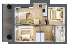 3 pokoje, apartament 42,47 m², piętro 2, oferta nr M25, Kwiatowa Apartamenty, Gdańsk, Wyspa Sobieszewska, ul. Kwiatowa