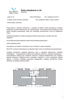 2 pokoje, apartament inwestycyjny 53,04 m², piętro 2, oferta nr 24, Klimaty Bałtyku, Dziwnów, ul. Daglezji 93-94