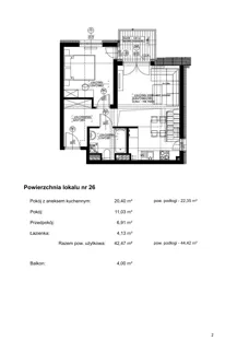 2 pokoje, apartament inwestycyjny 55,56 m², piętro 2, oferta nr 26, Klimaty Bałtyku, Dziwnów, ul. Daglezji 93-94