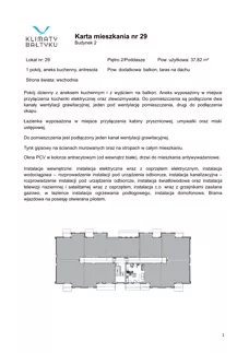 1 pokój, apartament inwestycyjny 37,82 m², piętro 2, oferta nr 29, Klimaty Bałtyku, Dziwnów, ul. Daglezji 93-94