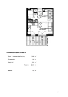 1 pokój, apartament inwestycyjny 37,82 m², piętro 2, oferta nr 29, Klimaty Bałtyku, Dziwnów, ul. Daglezji 93-94