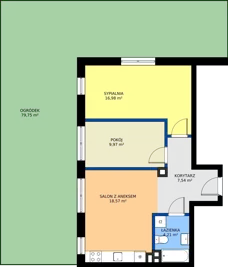 3 pokoje, mieszkanie 57,27 m², parter, oferta nr 22, Światowida 61B, Warszawa, Białołęka, Tarchomin, ul. Światowida 61b