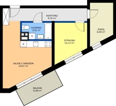 3 pokoje, mieszkanie 51,51 m², piętro 2, oferta nr 10, Światowida 61B, Warszawa, Białołęka, Tarchomin, ul. Światowida 61b