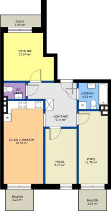 4 pokoje, mieszkanie 67,83 m², piętro 4, oferta nr 18, Światowida 61B, Warszawa, Białołęka, Tarchomin, ul. Światowida 61b