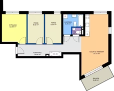 4 pokoje, mieszkanie 76,56 m², piętro 3, oferta nr 13, Światowida 61B, Warszawa, Białołęka, Tarchomin, ul. Światowida 61b
