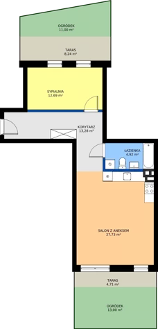 2 pokoje, mieszkanie 58,62 m², parter, oferta nr 19, Światowida 61B, Warszawa, Białołęka, Tarchomin, ul. Światowida 61b