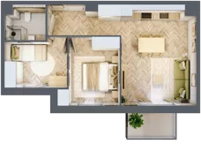 3 pokoje, mieszkanie 50,58 m², piętro 2, oferta nr A209, Osiedle Kompas, Gdańsk, Orunia Górna-Gdańsk Południe, Maćkowy, ul. Czerska 35
