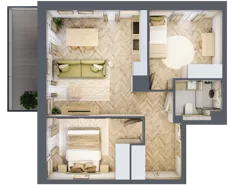 3 pokoje, mieszkanie 50,94 m², piętro 4, oferta nr A118, Osiedle Kompas, Gdańsk, Orunia Górna-Gdańsk Południe, Maćkowy, ul. Czerska 35