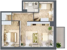 3 pokoje, mieszkanie 49,75 m², piętro 4, oferta nr A320, Osiedle Kompas, Gdańsk, Orunia Górna-Gdańsk Południe, Maćkowy, ul. Czerska 35