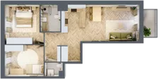 3 pokoje, mieszkanie 63,59 m², piętro 1, oferta nr A205, Osiedle Kompas, Gdańsk, Orunia Górna-Gdańsk Południe, Maćkowy, ul. Czerska 35