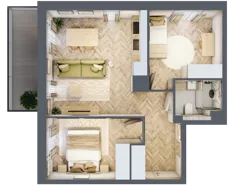 3 pokoje, mieszkanie 50,94 m², piętro 3, oferta nr A114, Osiedle Kompas, Gdańsk, Orunia Górna-Gdańsk Południe, Maćkowy, ul. Czerska 35