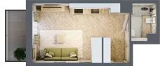 1 pokój, mieszkanie 26,19 m², piętro 4, oferta nr C23, Osiedle Kompas, Gdańsk, Orunia Górna-Gdańsk Południe, Maćkowy, ul. Czerska 35